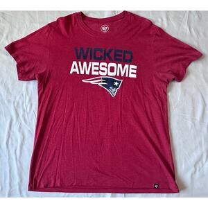 47’ Men’s NFL New England Patriots Red Wicked Awesome Shirt - L